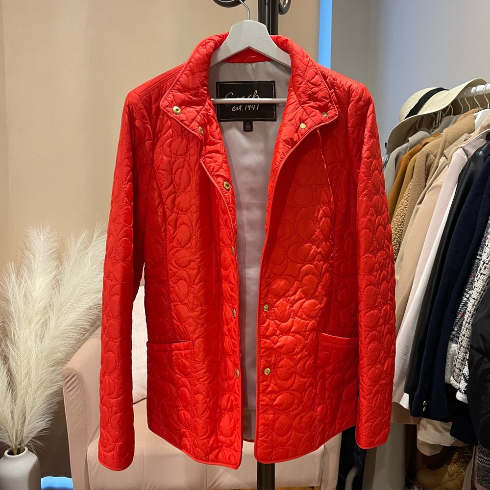 Authentic Quilted logo Coach jacket - Picture 2 of 6